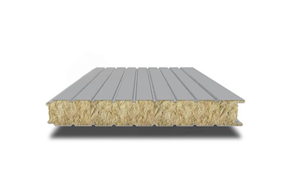 Сэндвич-панель без замков PIR (ПИР), 1000х120 мм, 0.5/0.5, Текстурированный полиэстер