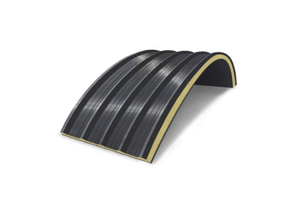 Арочная сэндвич-панель с пенополистиролом, 1000х250 мм, 0.5/0.5, Viking E